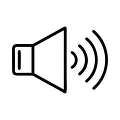 speaker line icon vector