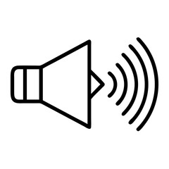 speaker line icon vector