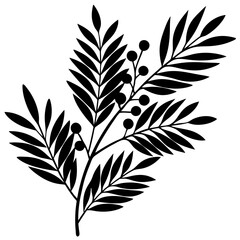  Vector Illustration of Botanical Leaf Branch