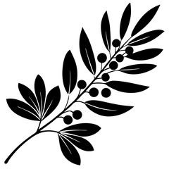 Vector Illustration of Botanical Leaf Branch