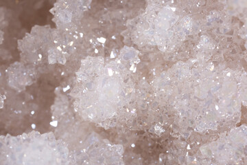 Brilliant Precious stones. Mineral crystals in the natural environment. Texture of precious and semiprecious stones. Seamless background of colored shiny surface of precious stones. Argonium white.