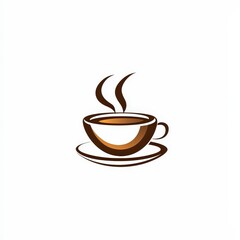 Obraz premium Design of coffee icon logo illustration isolated on white background