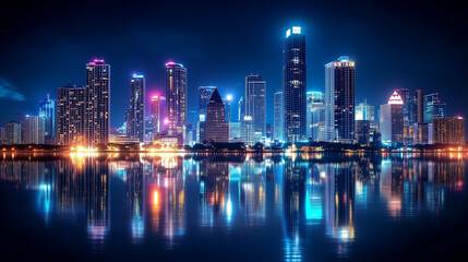 Naklejka premium ビルと都会の都市景観