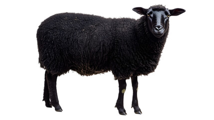 black sheep isolated on white background 