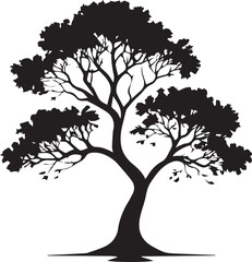 silhouette off a tree vector