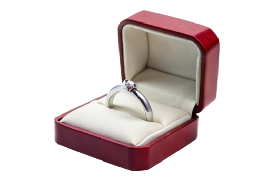 wedding rings in a box