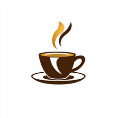 Fototapeta premium Design of coffee icon logo illustration isolated on white background