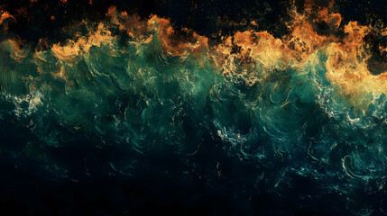 Obraz premium Abstract Ocean Waves Illustration