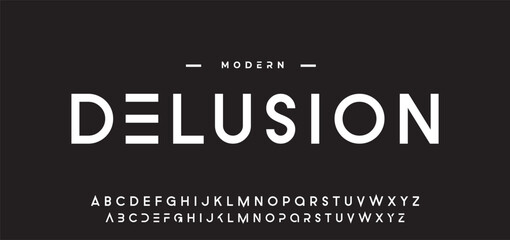 Abstract modern urban alphabet fonts. Typography sport, technology, fashion, digital, future creative logo font.