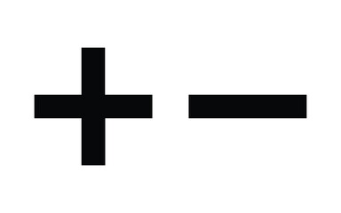 plus minus icon vector symbol