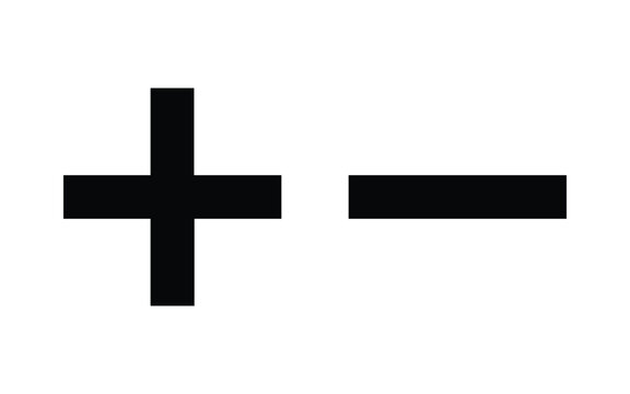 plus minus icon vector symbol