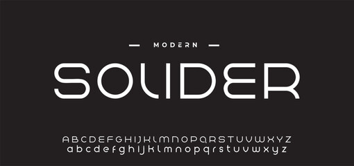 Abstract modern urban alphabet fonts. Typography sport, technology, fashion, digital, future creative logo font.
