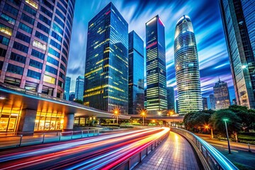 Obraz premium Animated Background Architectural Photography: Stunning Cityscapes, Modern Buildings, Futuristic Designs