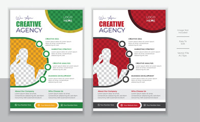 Corporate marketing business flyer template design