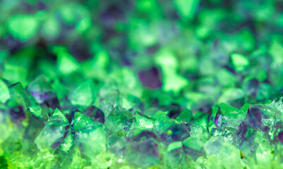 Aquamarine crystal mineral stone. Gems. Mineral crystals in the natural environment. Texture of...