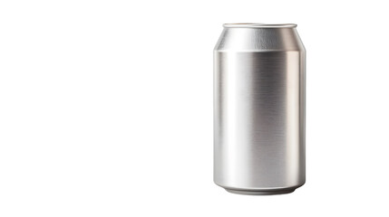 Blank aluminum beverage can on a transparent background. isolated background.
