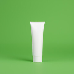 Organic and Biodegradable Toothpaste Tube with Green Background for Eco-Conscious Daily Care