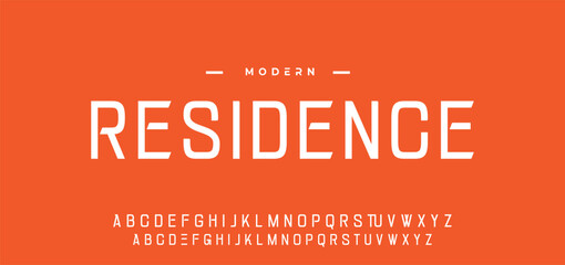 Abstract modern urban alphabet fonts. Typography sport, technology, fashion, digital, future creative logo font.