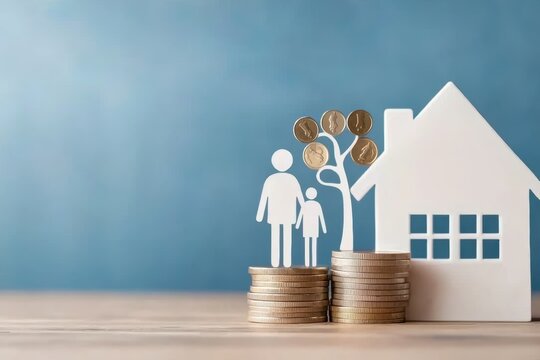 Stack of coins growing into a family tree symbolizing the connection between savings returns and building a legacy for future generations