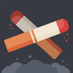 cigarette red ban danger addiction caution warning