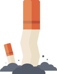 cigarette red ban danger addiction caution warning