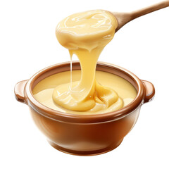 Inviting Swiss fondue Isolated On Transparent Background 
