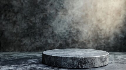 Elegant Dark Grey Marble Pedestal Mockup for Product Display, Ideal for Cosmetics, Jewelry, or Luxury Goods Presentation