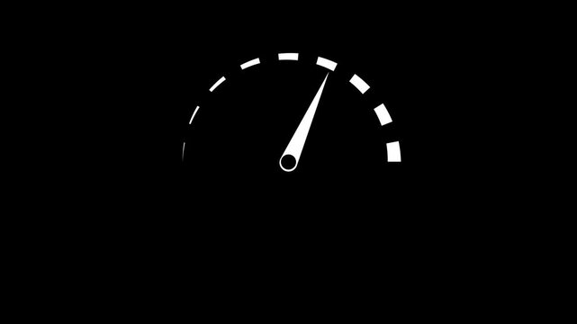 Speedometer icon, high performance racing increase and decrease animation. car dashboard concept.