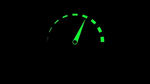 Speedometer icon, high performance racing increase and decrease animation. car dashboard concept.