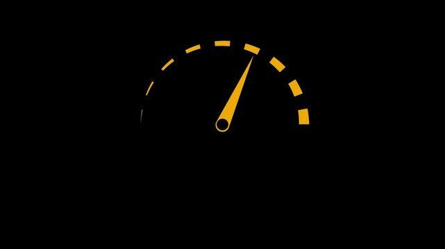 Speedometer icon, high performance racing increase and decrease animation. car dashboard concept.