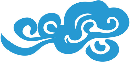 Chinese wave cloud icon
