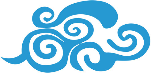Chinese wave cloud icon
