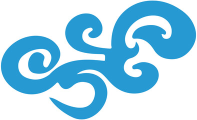 Chinese wave cloud icon
