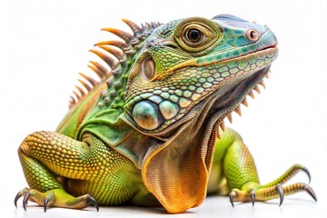 Beautiful Iguana Clipart Isolated on a White Background – Detailed Reptile Illustration