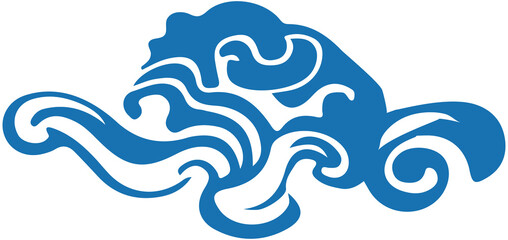 Chinese wave cloud icon
