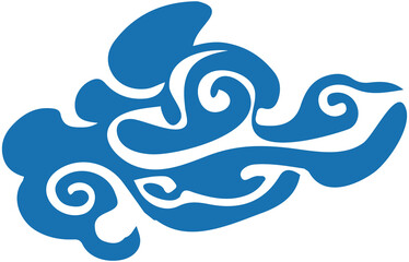 Chinese wave cloud icon
