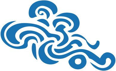 Chinese wave cloud icon
