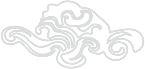 Fototapeta premium Chinese Smoke cloud icon 