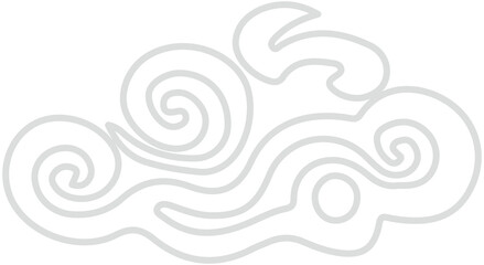 Chinese Cloud Outline
