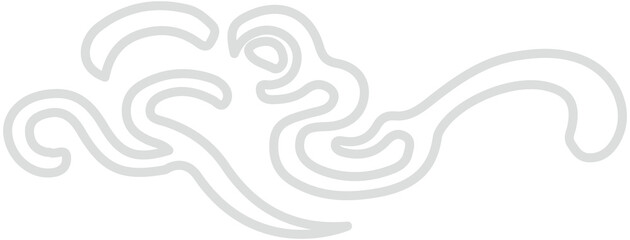 Chinese Cloud Outline
