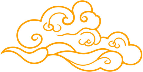Chinese Cloud line icon