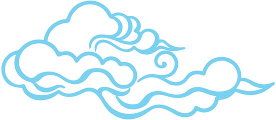 Japanese Cloud Outline