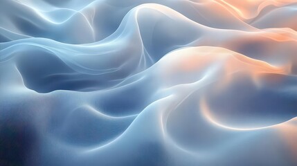 Obraz premium Abstract wavy patterns in soft pastel colors, evoking tranquility.