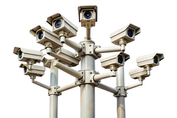 security camera isolated on white background