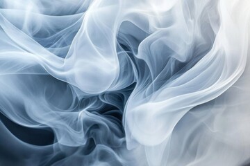 Obraz premium Ethereal wisps of translucent smoke creating a soft, abstract pattern.