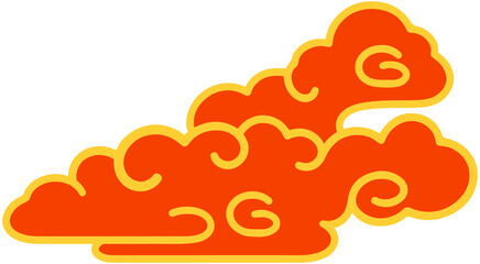 Chinese New Year Cloud Fill Line icon
