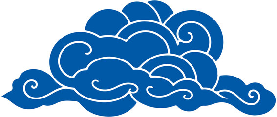 Fototapeta premium Japanese Style Vector Cloud