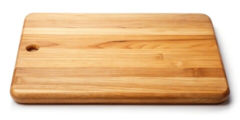 Chopping Board Isolated on White Background - High-Quality Kitchenware Photography, Wooden Cutting Board, Culinary Accessories, Kitchen Utensils, Food Preparation, Modern Design, Minimalist Style