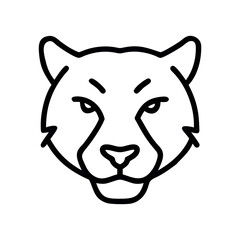 Vector graphic of a tiger's head, Tiger head vector Art, Icon, Logo and Graphics. Tiger head outline and line art illustration design.