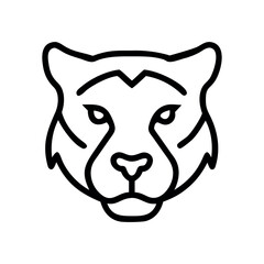 Vector graphic of a tiger's head, Tiger head vector Art, Icon, Logo and Graphics. Tiger head outline and line art illustration design.